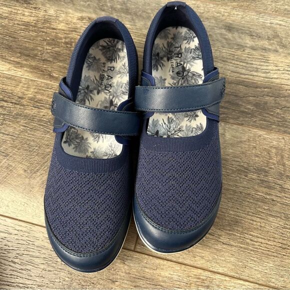 Alegria Traq Qutie Crochet Navy Mary Jane Walking Shoes Size 41 US 10.5 Smart - Picture 4 of 11